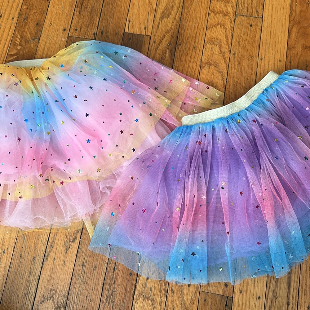 Two sparkly girls tutus
